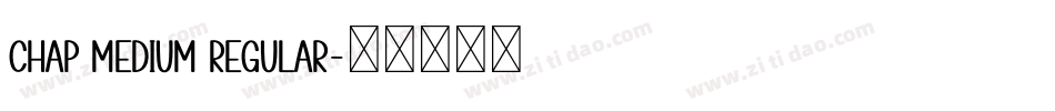 Chap Medium Regular字体转换